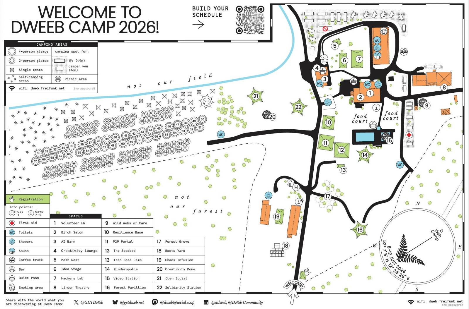 Dweeb Camp 2026 site map